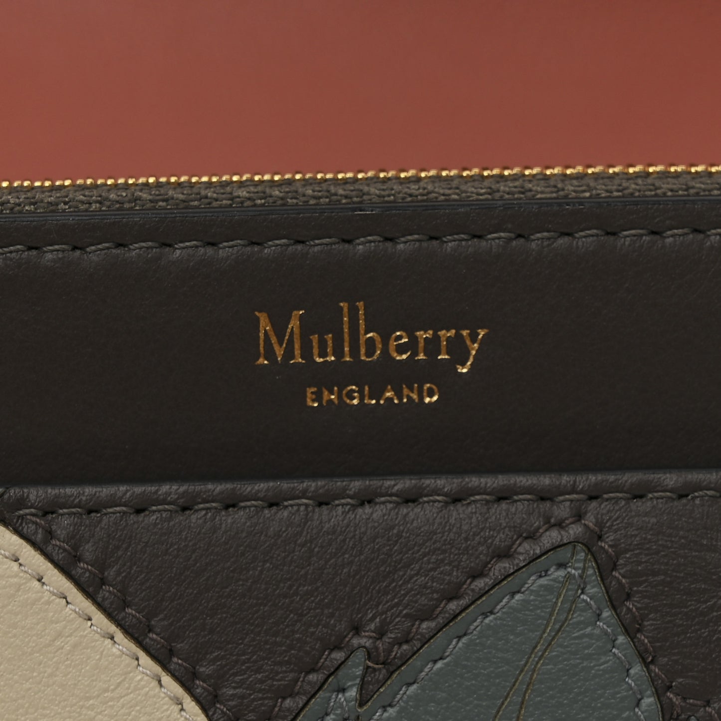 Smooth Calfskin Rose Patchwork Small Darley Chain Flap Dark Clay