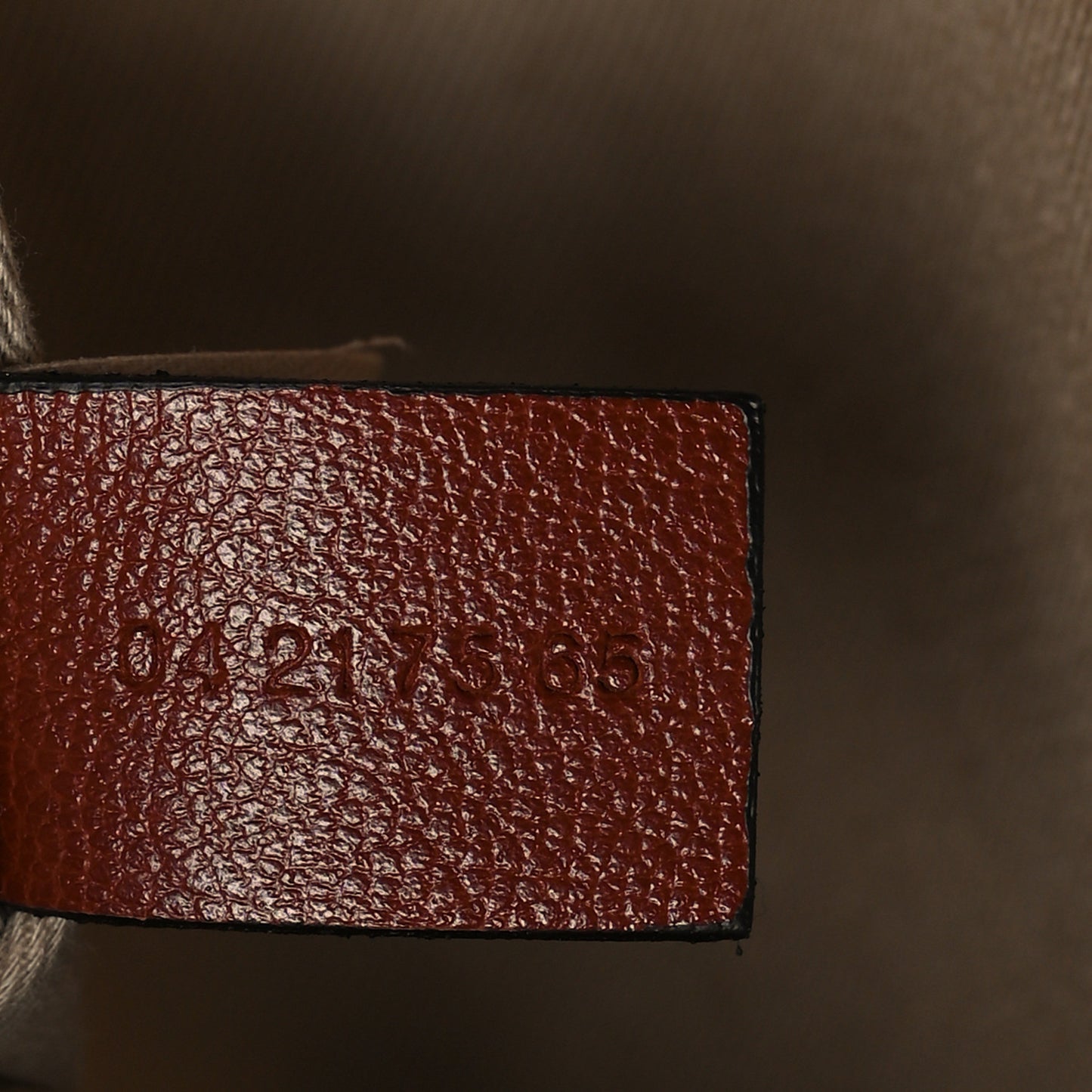 Calfskin Medium Woody Ribbon Tote Sepia Brown