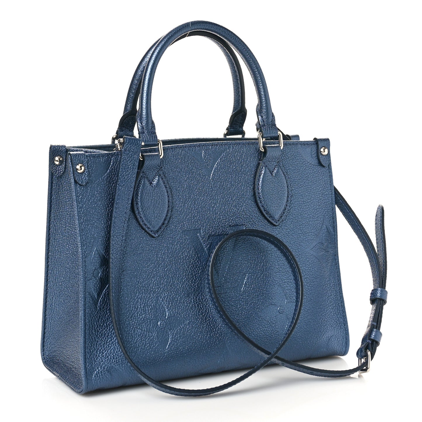 Metallic Empreinte Monogram Giant Onthego PM Navy Nacre