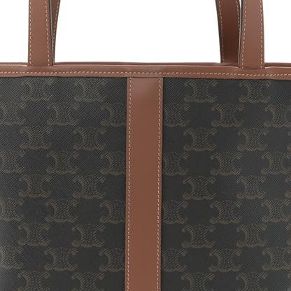 Celine Triomphe Canvas Calfskin Small Cabas Bag Tan 8 of 11