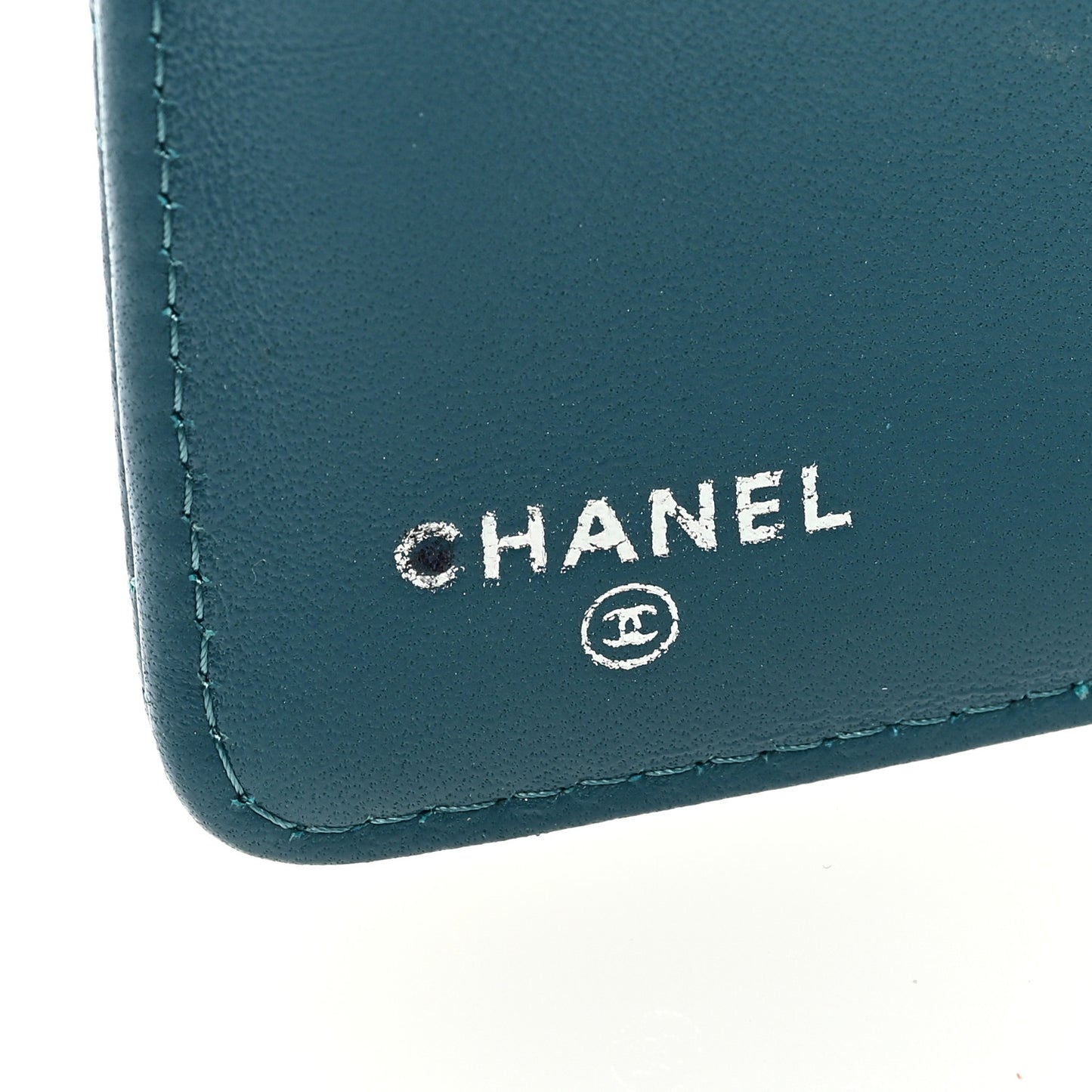 Lambskin Quilted CC French Wallet Blue