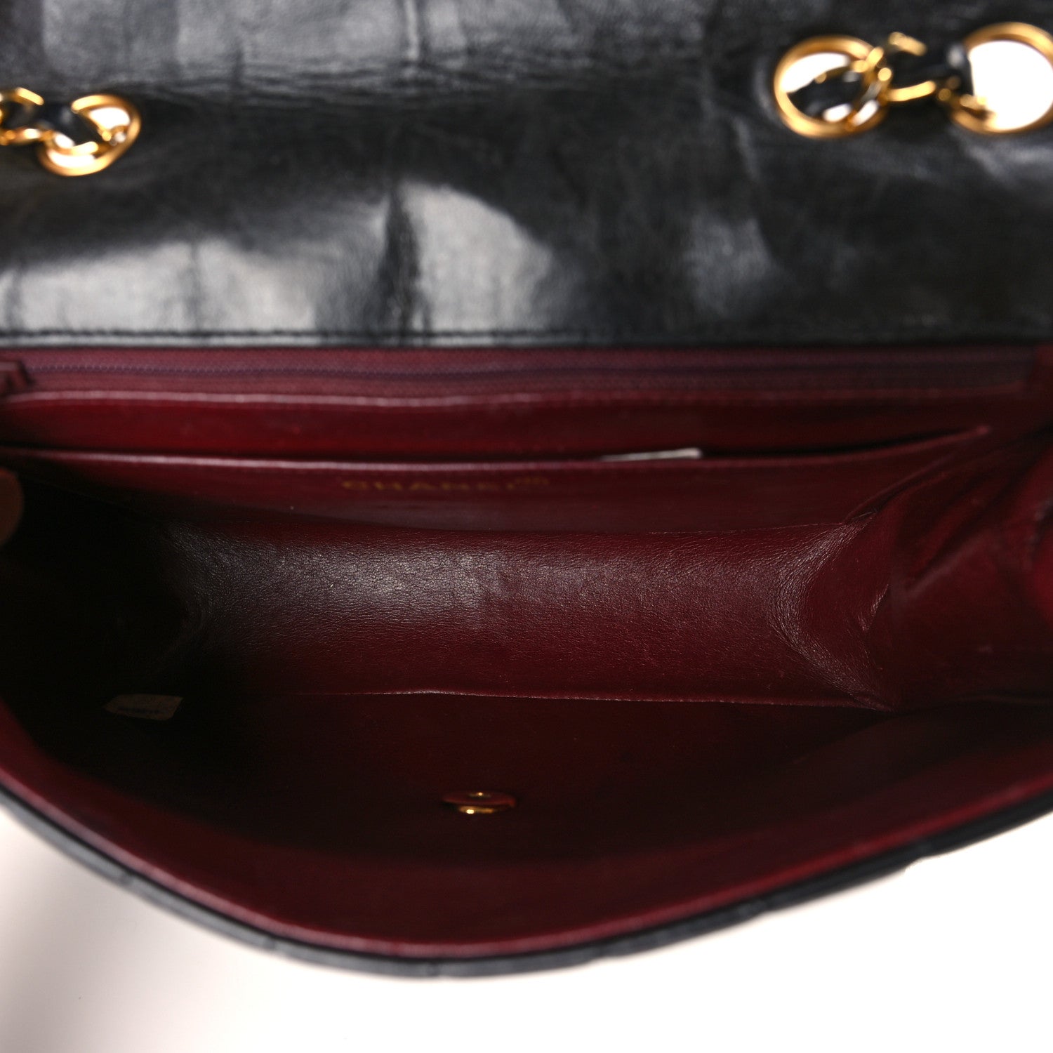 Chanel Lambskin Chevron Quilted Envelope Single Flap Black 5 of 11