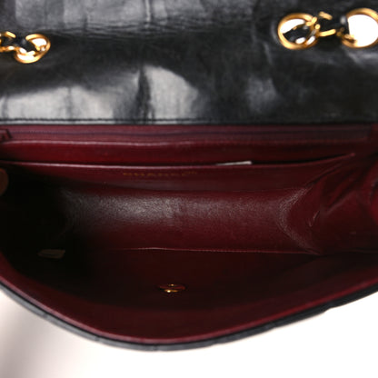 Chanel Lambskin Chevron Quilted Envelope Single Flap Black 5 of 11