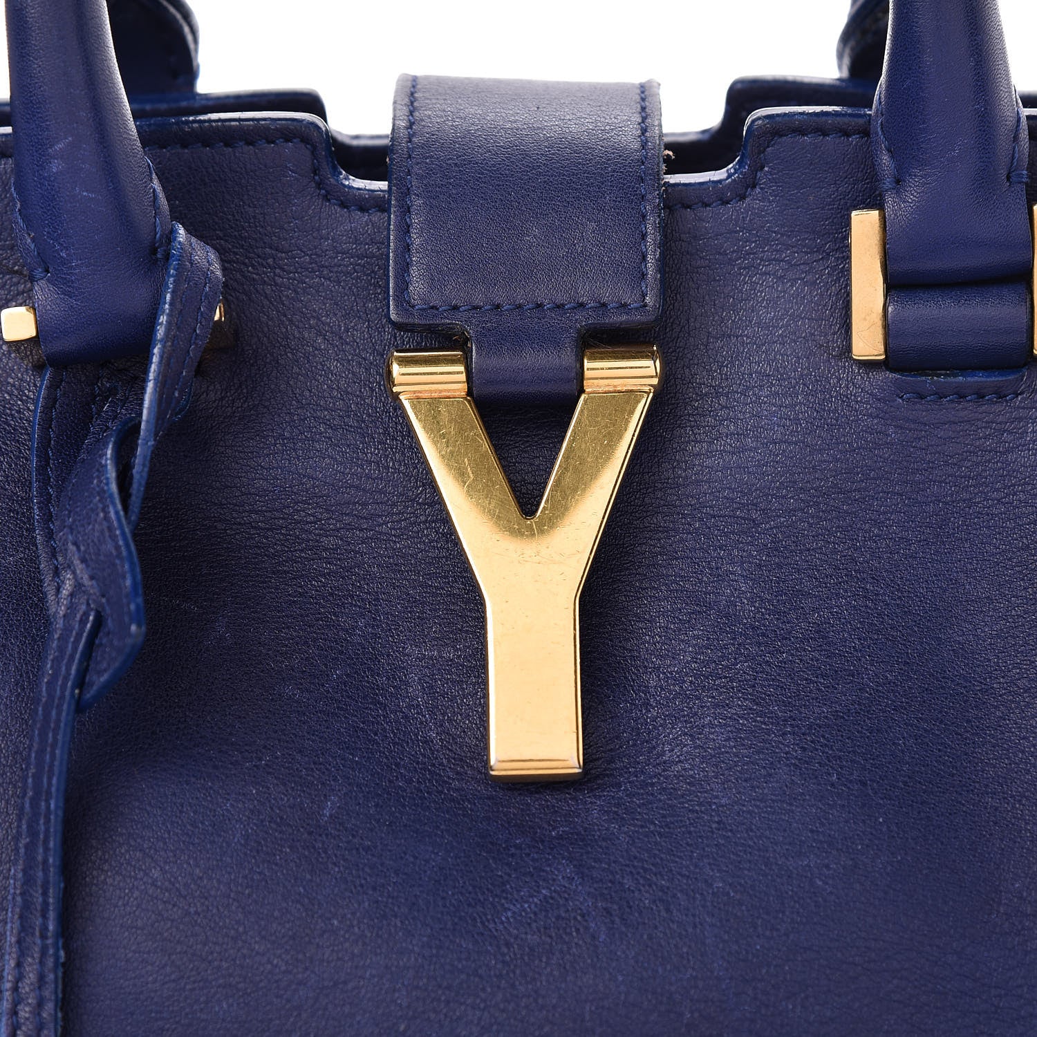 Saint Laurent Calfskin Small Classic Y Cabas Royal Blue 8 of 31