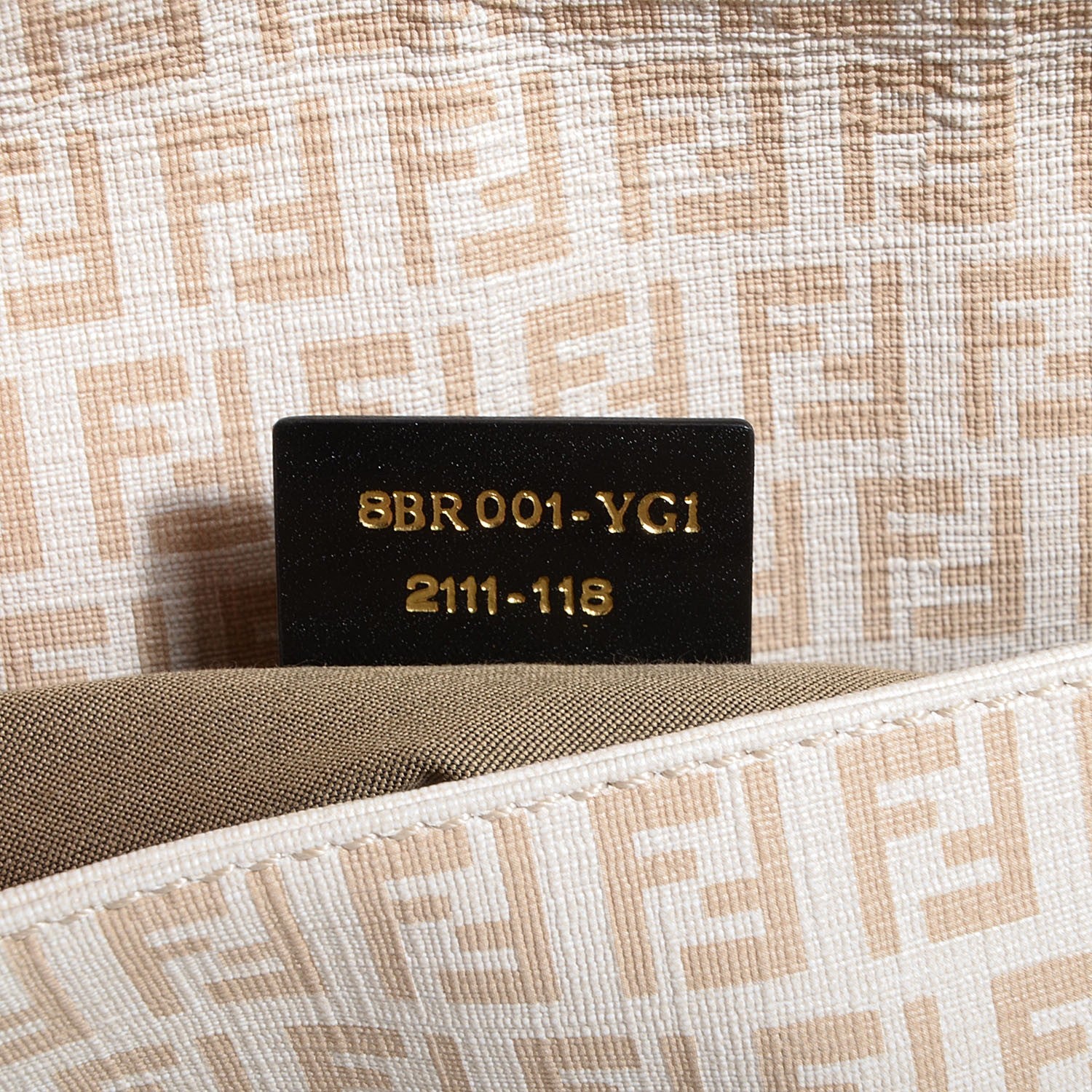 Fendi Zucchino Spalmati Forever Mama Baguette Crema Ecru 7 of 10