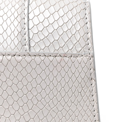 Balenciaga Calfskin Snake Embossed Small Hourglass Top Handle Bag White 11 of 14