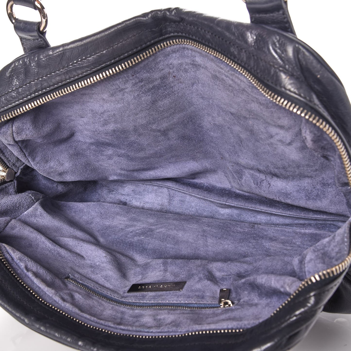 Calfskin Multipocket Shoulder Bag Blue