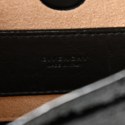 Givenchy Calfskin Snakeskin Effect Charm Shoulder Bag Black 6 of 10