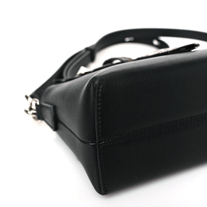Fendi Vitello Dolce Bi-Color FF 1974 Embossed Mini By The Way Boston Bag Black Maya 8 of 9