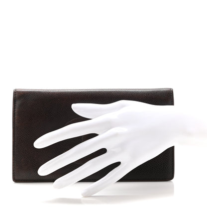 Chanel Caviar Timeless CC Yen Wallet Brown 2 of 12