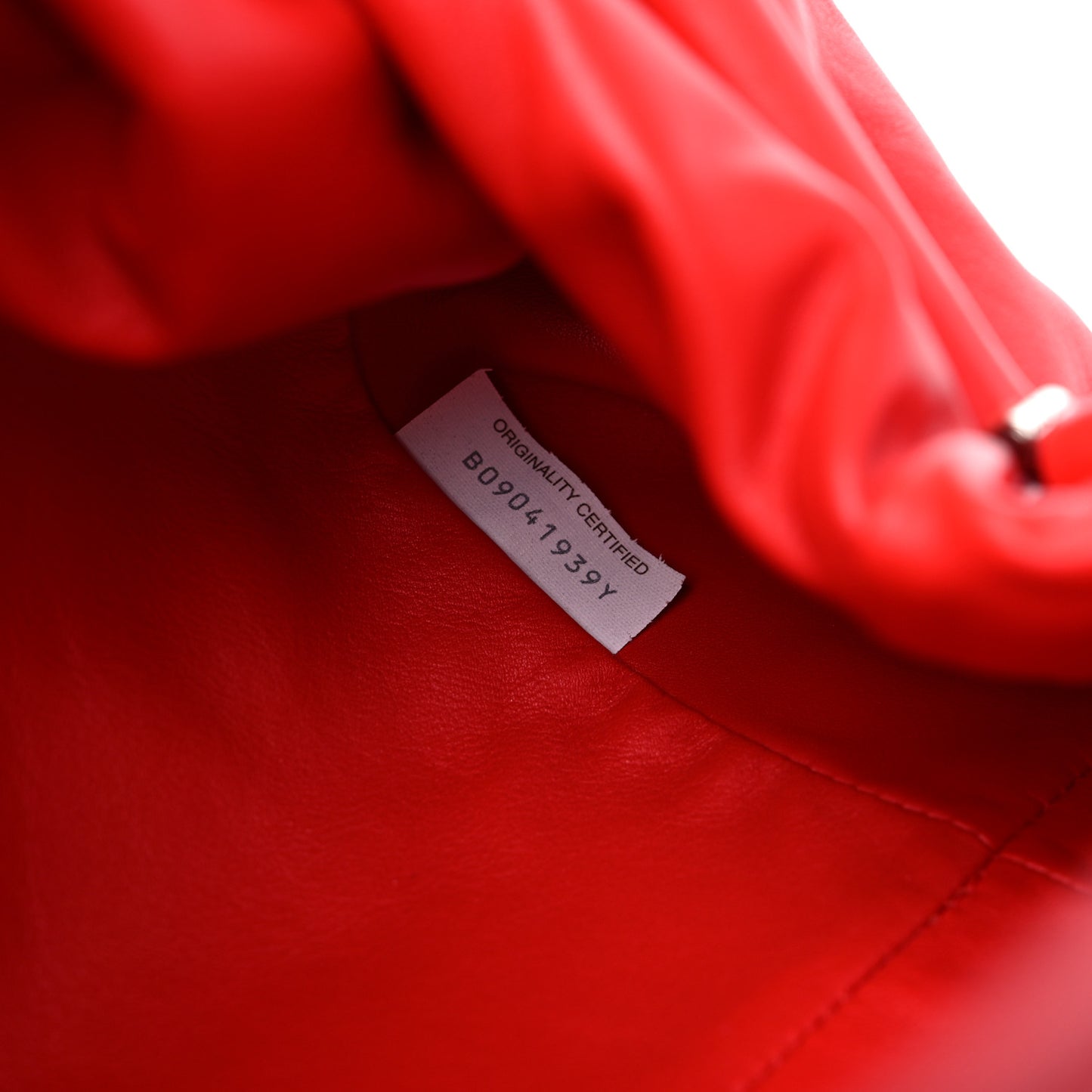 Smooth Butter Calf The Pouch Oversized Clutch Bright Red