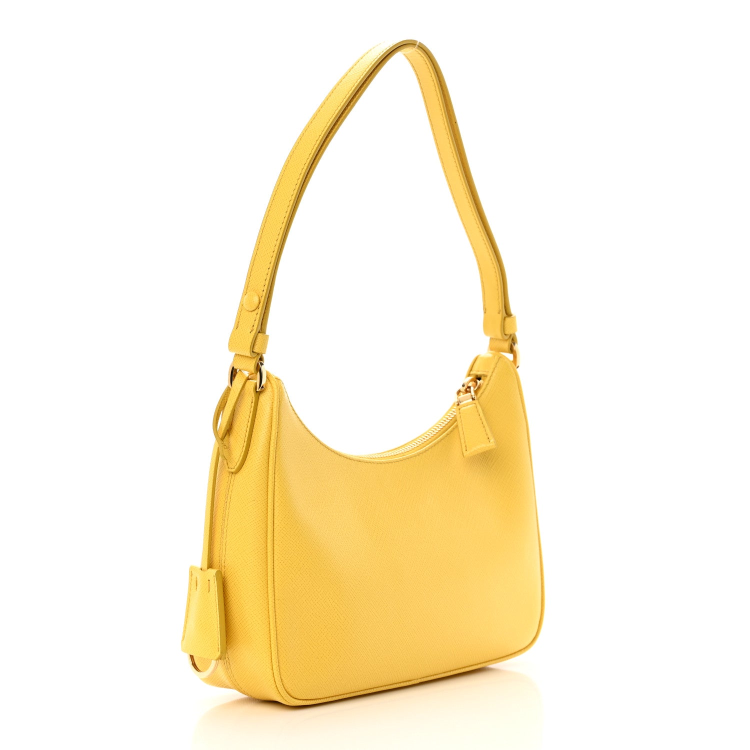 Prada Saffiano Lux Re-Edition Mini Shoulder Bag Soleil 3 of 13