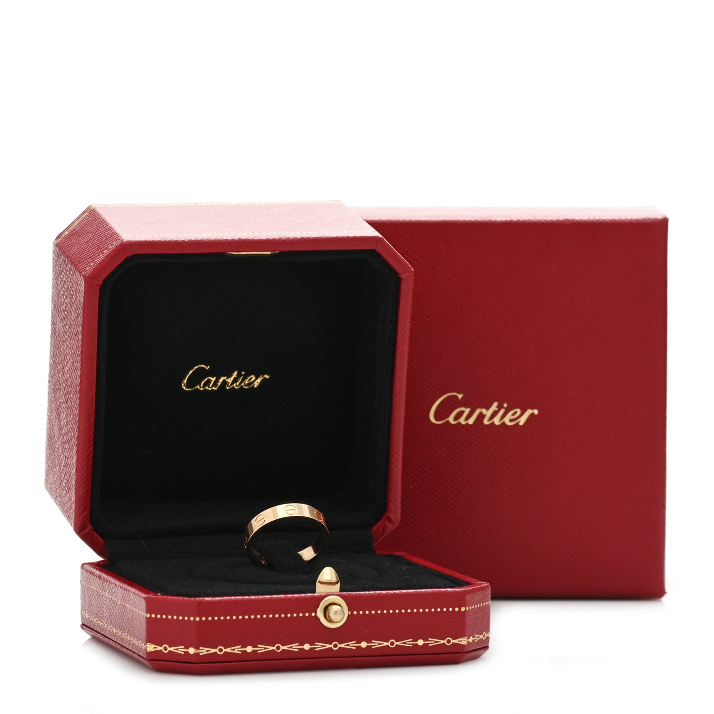 18K Yellow Gold 3.5mm LOVE Wedding Band Ring 50 5.25