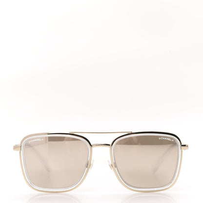 Chanel Pilot Sunglasses 4241 Gold 2 of 8