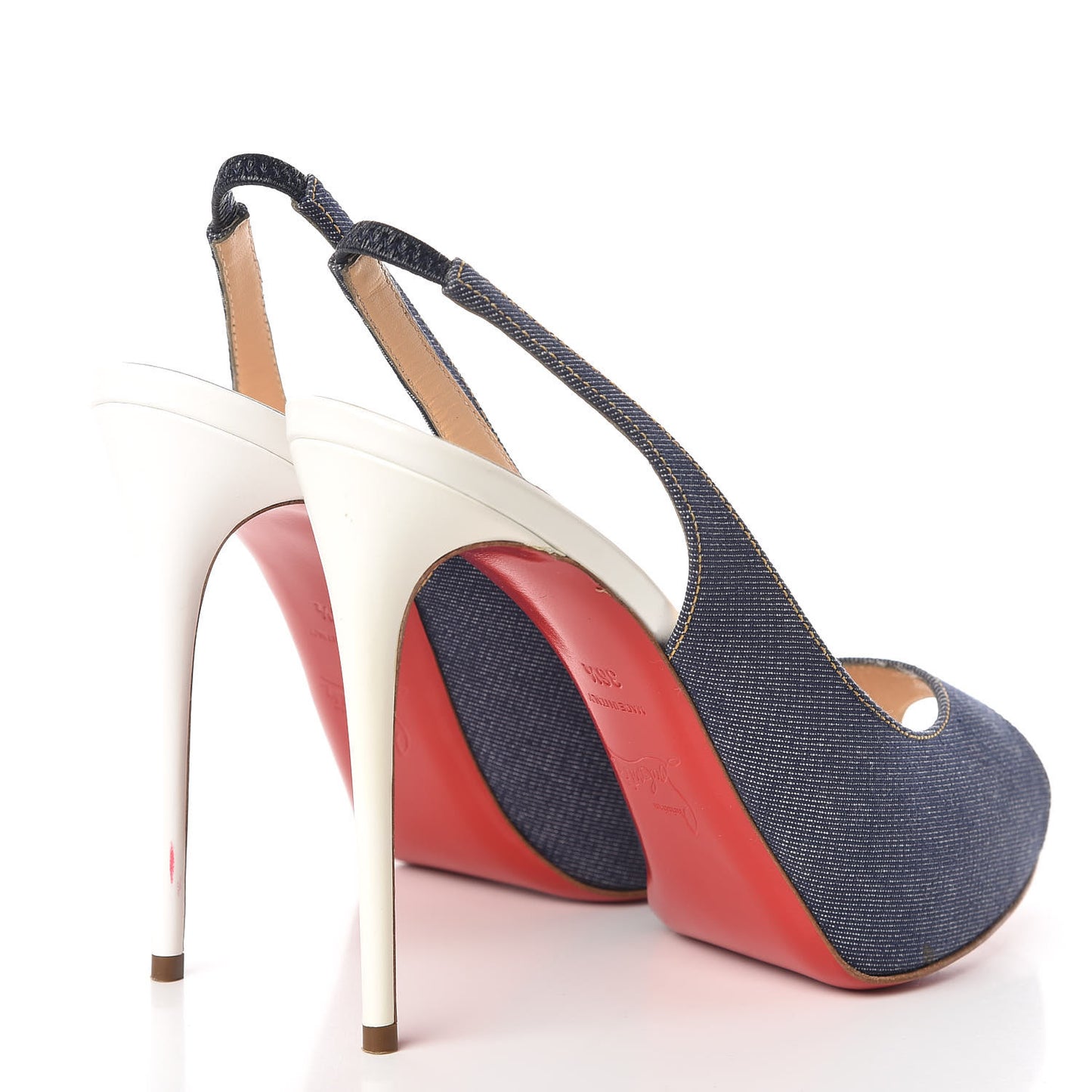 Denim Private Number 120 Pumps 36.5 Blue White
