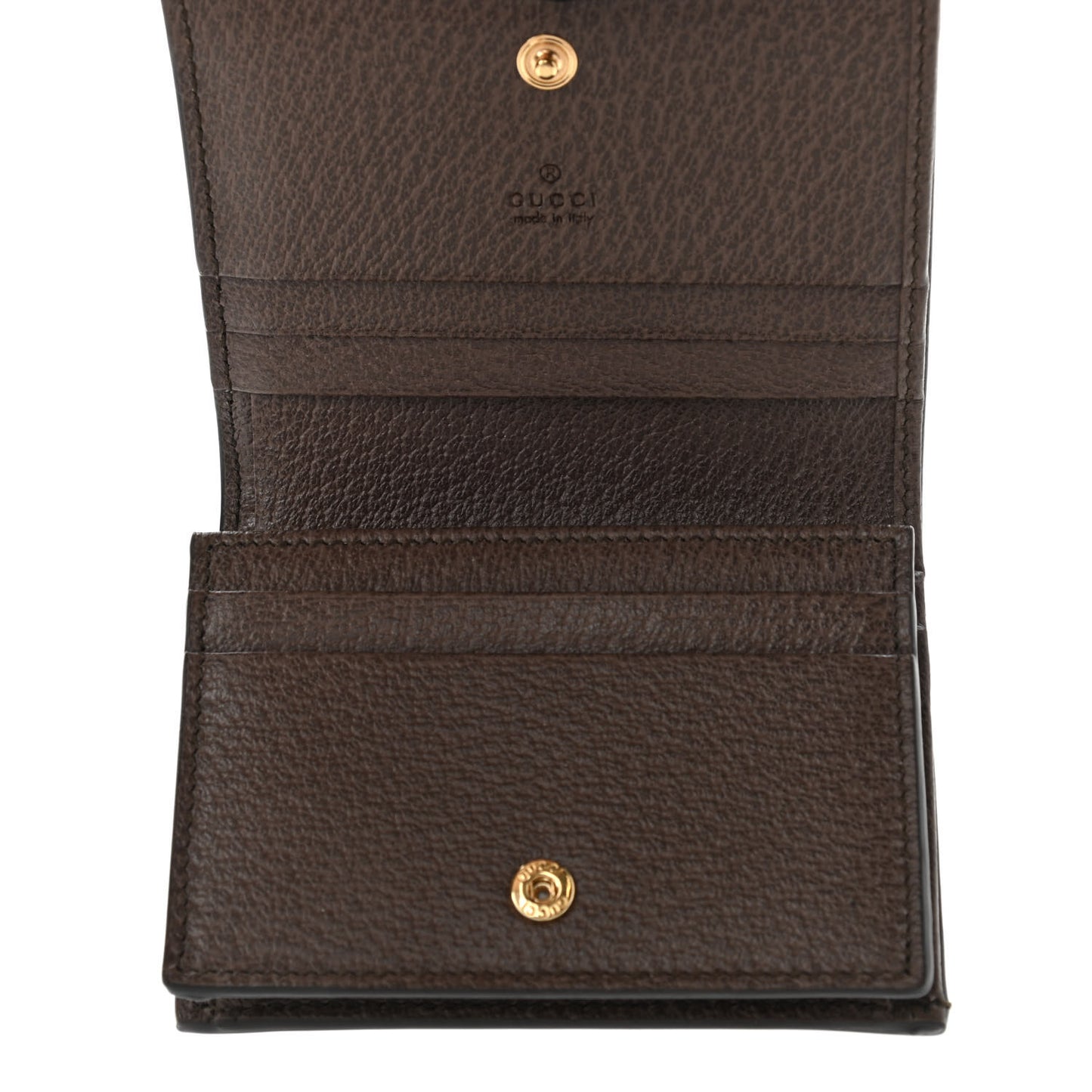 GG Supreme Monogram Web Ophidia Card Case Beige New Acero