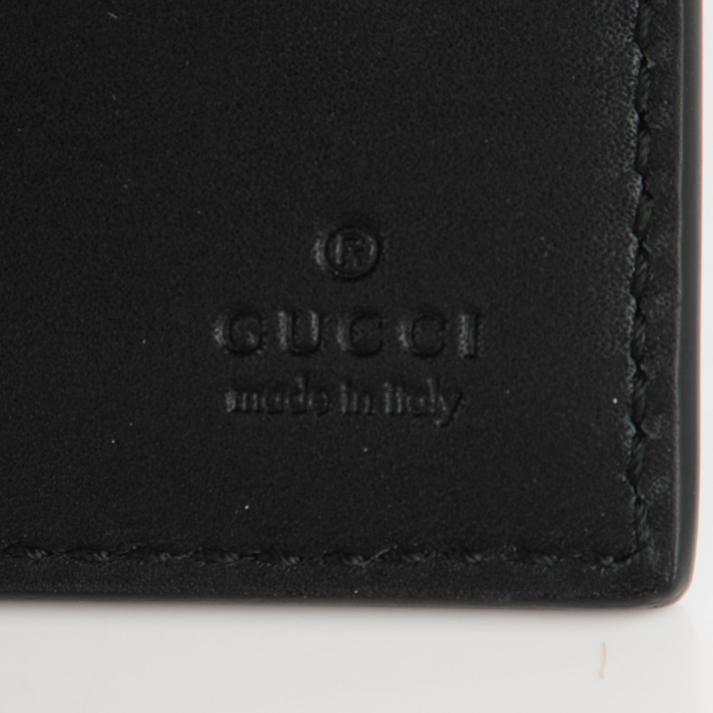 Calfskin Web Bi-Fold Wallet Black