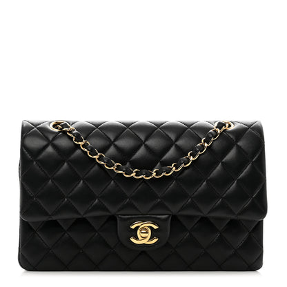 Chanel Lambskin Quilted Medium Double Flap Black 1 of 12