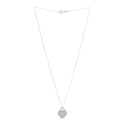 Tiffany Sterling Silver Small Return To Tiffany Heart Pendant Necklace 3 of 5