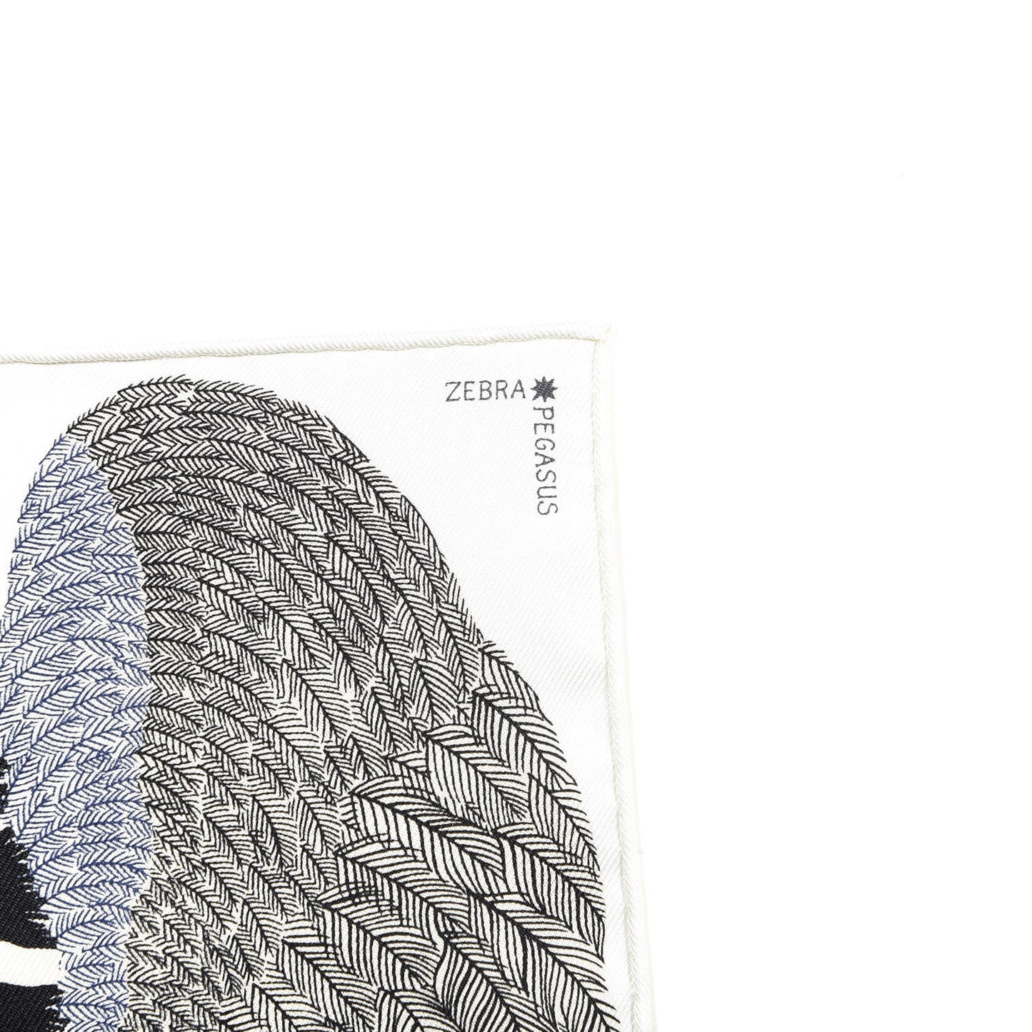 Silk Zebra Pegasus Nano Scarf 20 Black White