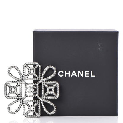 Chanel Crystal CC Brooch Silver 5 of 5