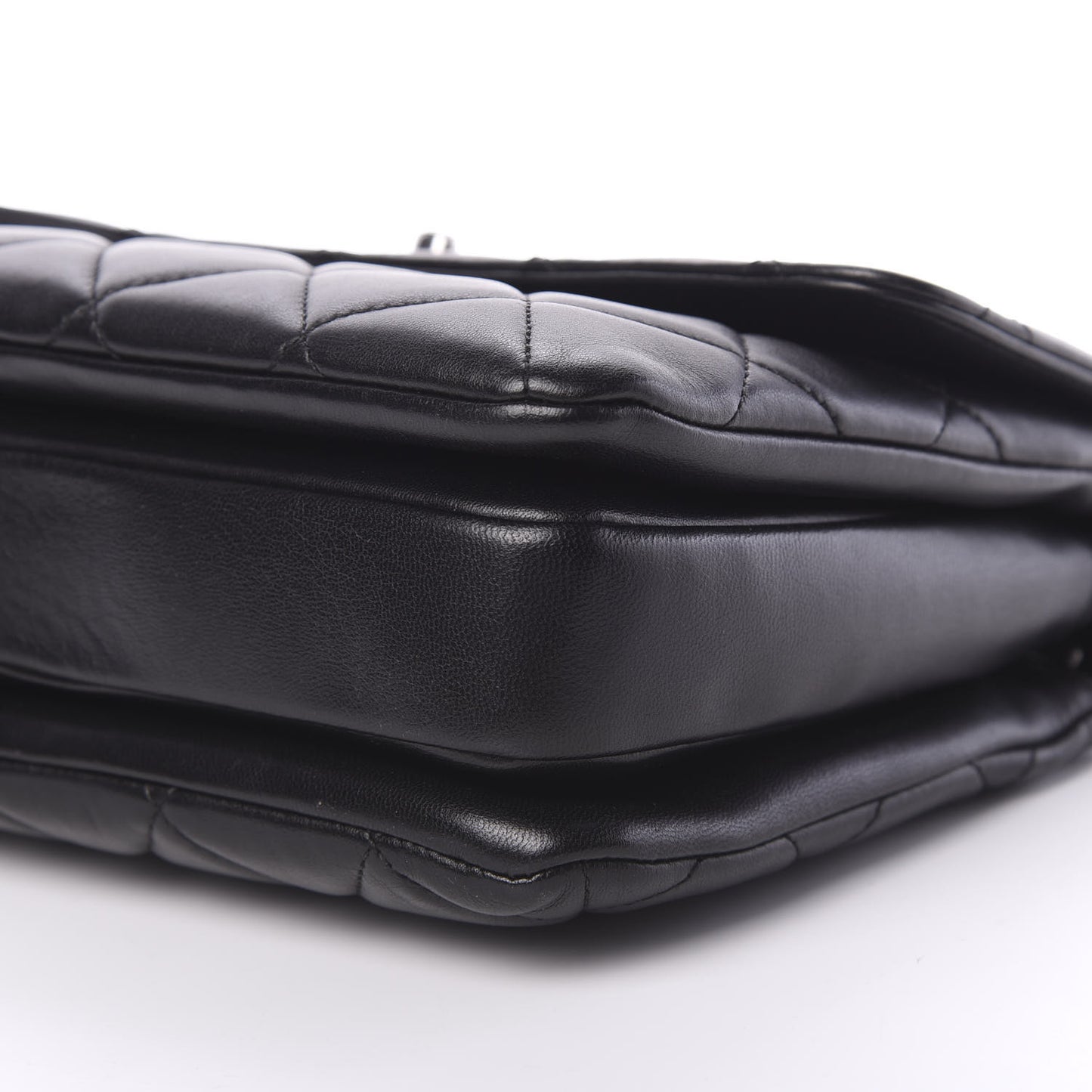 Lambskin Quilted Small Trendy CC Dual Handle Flap Bag Black