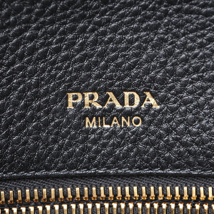 Prada Vitello Phenix Top Handle Bag Black 7 of 8