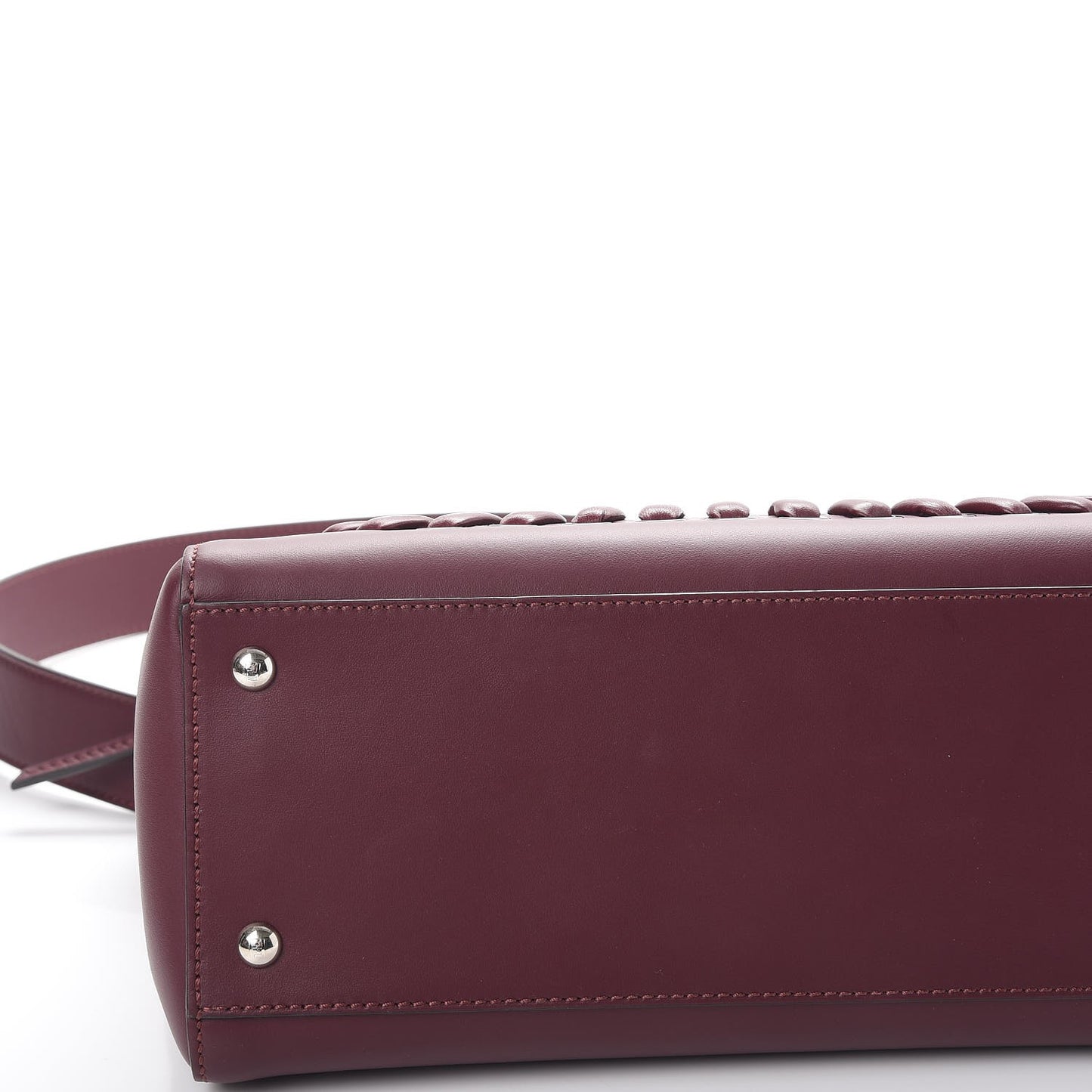 Vitello Baltico Dolce Shiny Nappa Lace Up DotCom Satchel Bordeaux