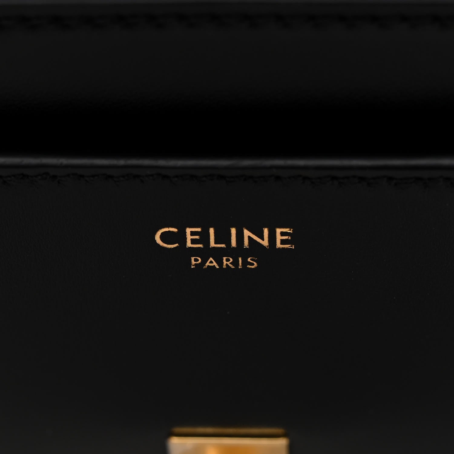 Celine Satinated Calfskin Mini 16 Top Handle Bag Black 6 of 10