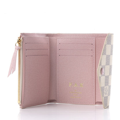 Louis Vuitton Damier Azur Victorine Wallet Rose Ballerine 5 of 9
