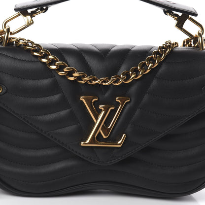 Louis Vuitton Calfskin New Wave Chain MM Black 6 of 8