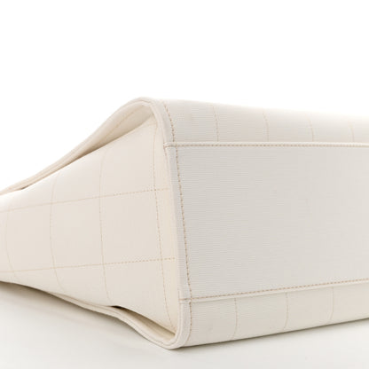 Chanel Cotton Medium Deauville Tote White 10 of 12