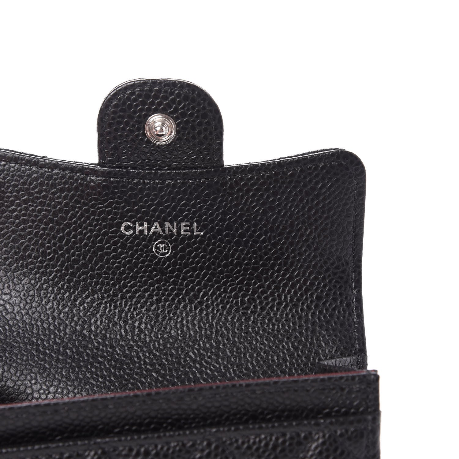 Chanel Caviar Quilted Flap Card Holder Wallet Black 9 of 11