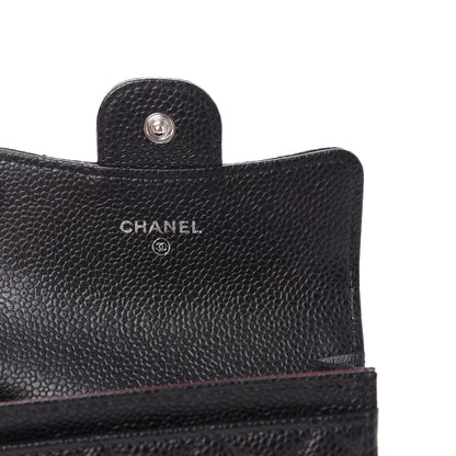 Chanel Caviar Quilted Flap Card Holder Wallet Black 9 of 11