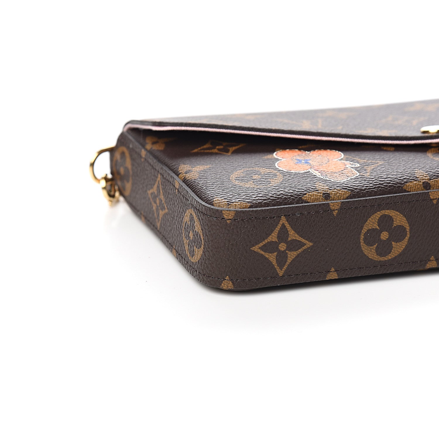 Louis Vuitton Monogram My LV World Tour Pochette Felicie Chain Wallet Rose Ballerine 7 of 9