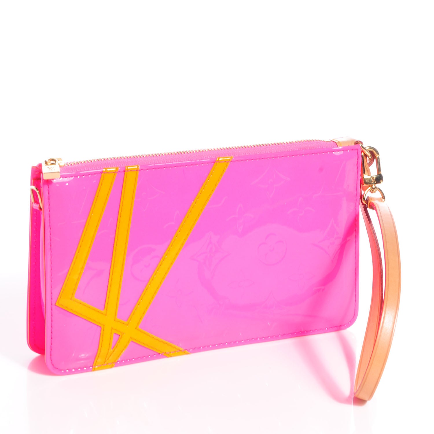 Louis Vuitton Vernis Fluo Lexington Pochette Pink 3 of 7