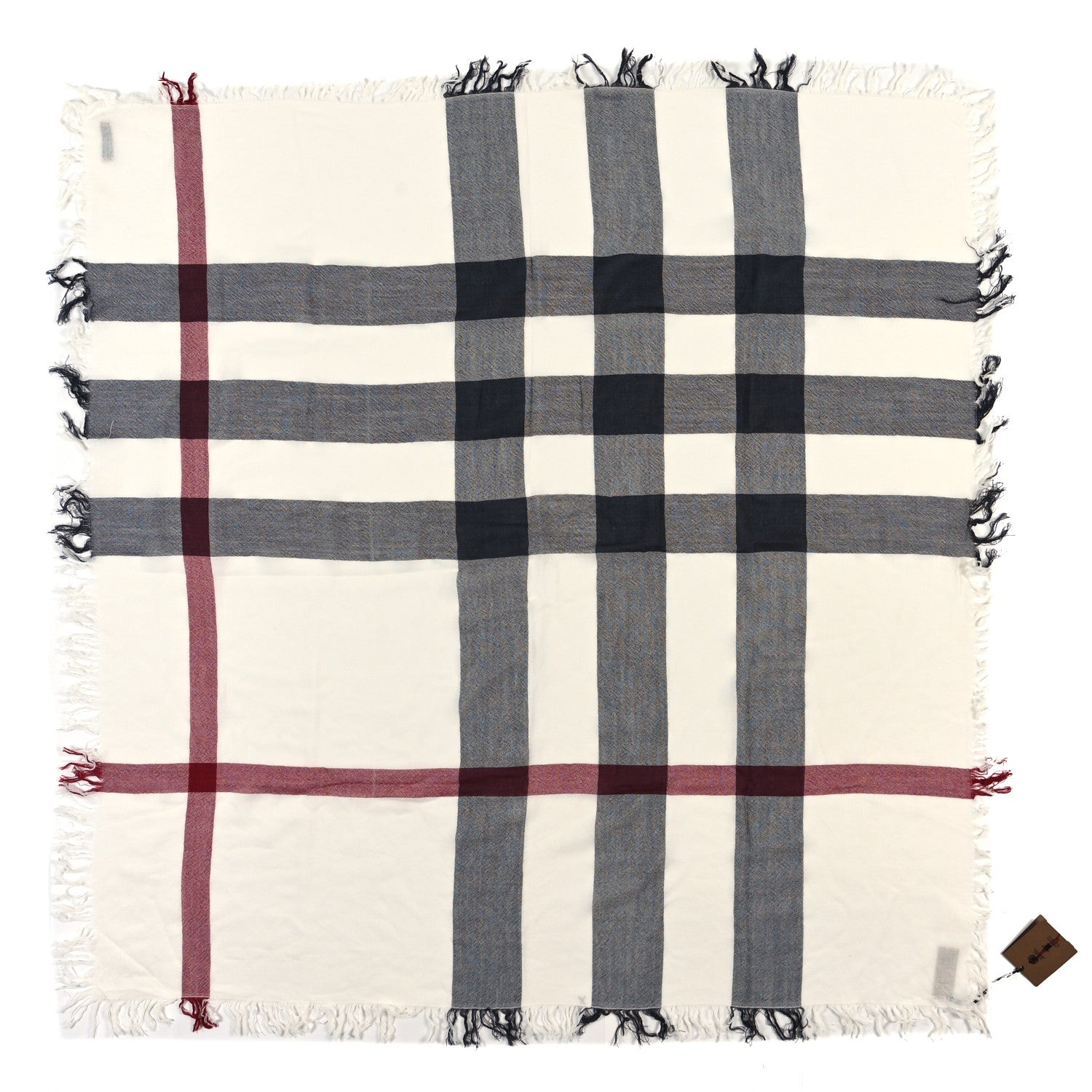 Burberry Wool House Check Scarf Ivory 1 of 3