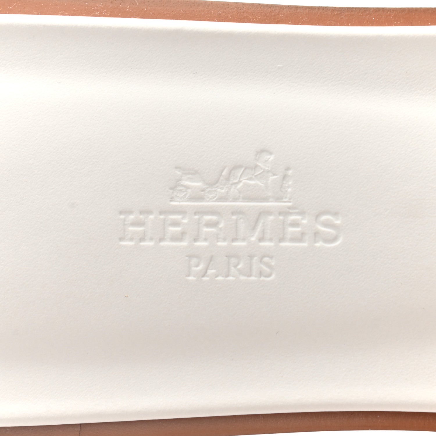Hermes Box Calfskin Oran Sandals 37 White 7 of 8