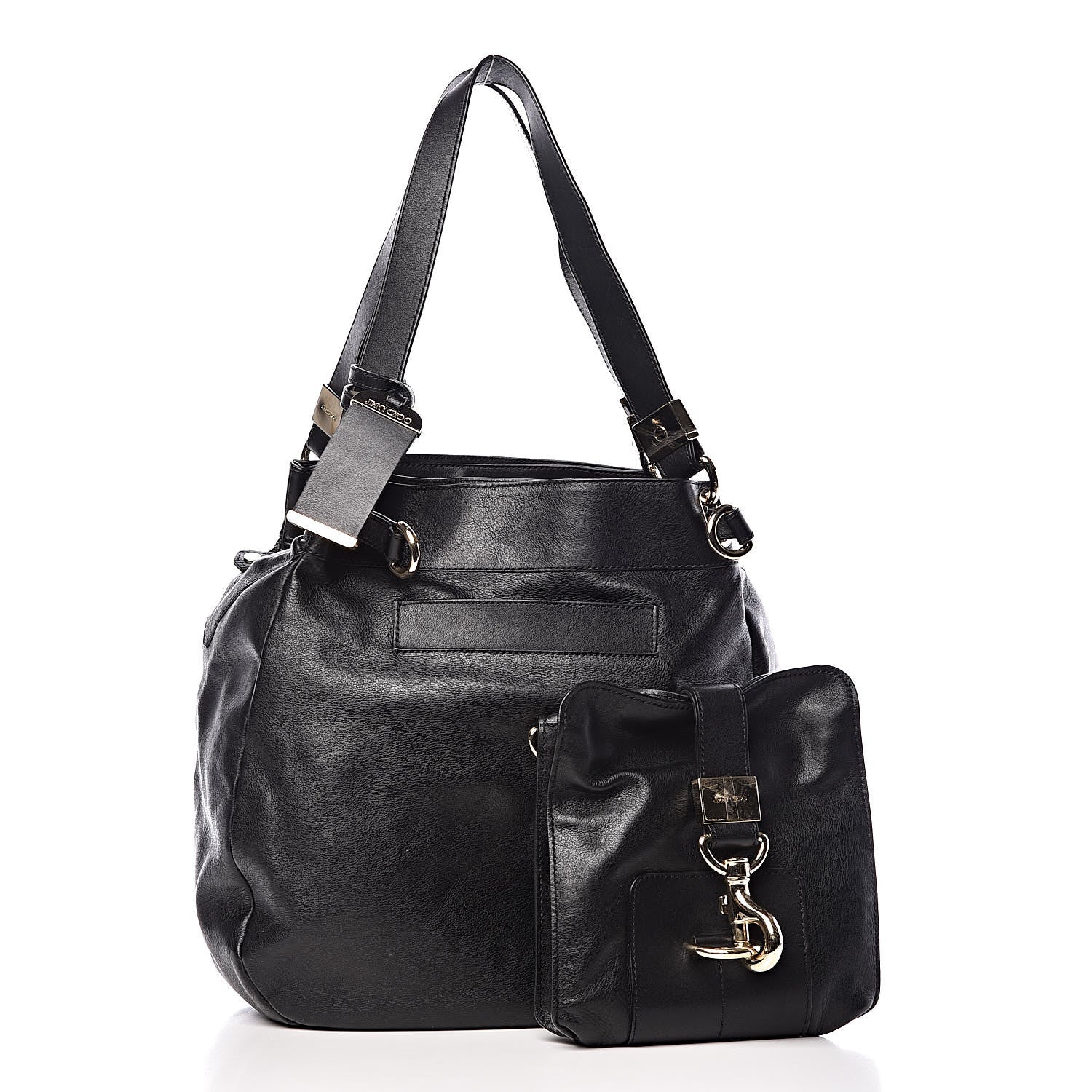 Jimmy Choo Calfskin Lois Shoulder Bag Black 3 of 14