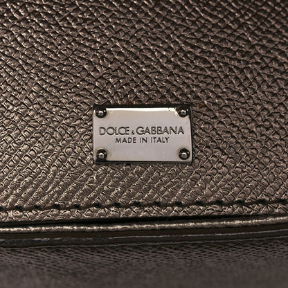 Dolce & Gabbana Metallic Dauphine Large Miss Sicily Satchel Bronze 10 of 11