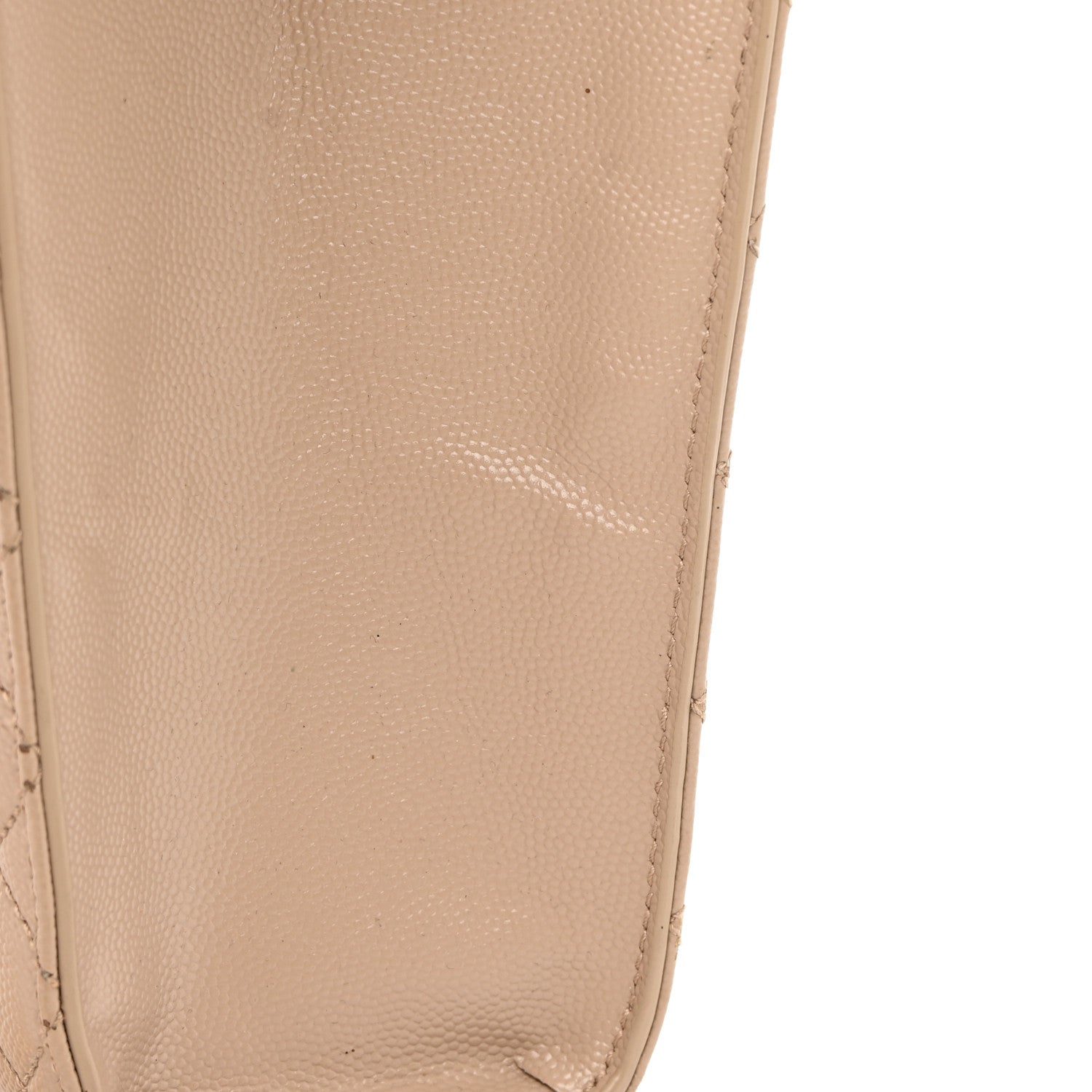 Saint Laurent Grain De Poudre Mixed Matelasse Large Triquilt Monogram Satchel Dark Beige 14 of 25