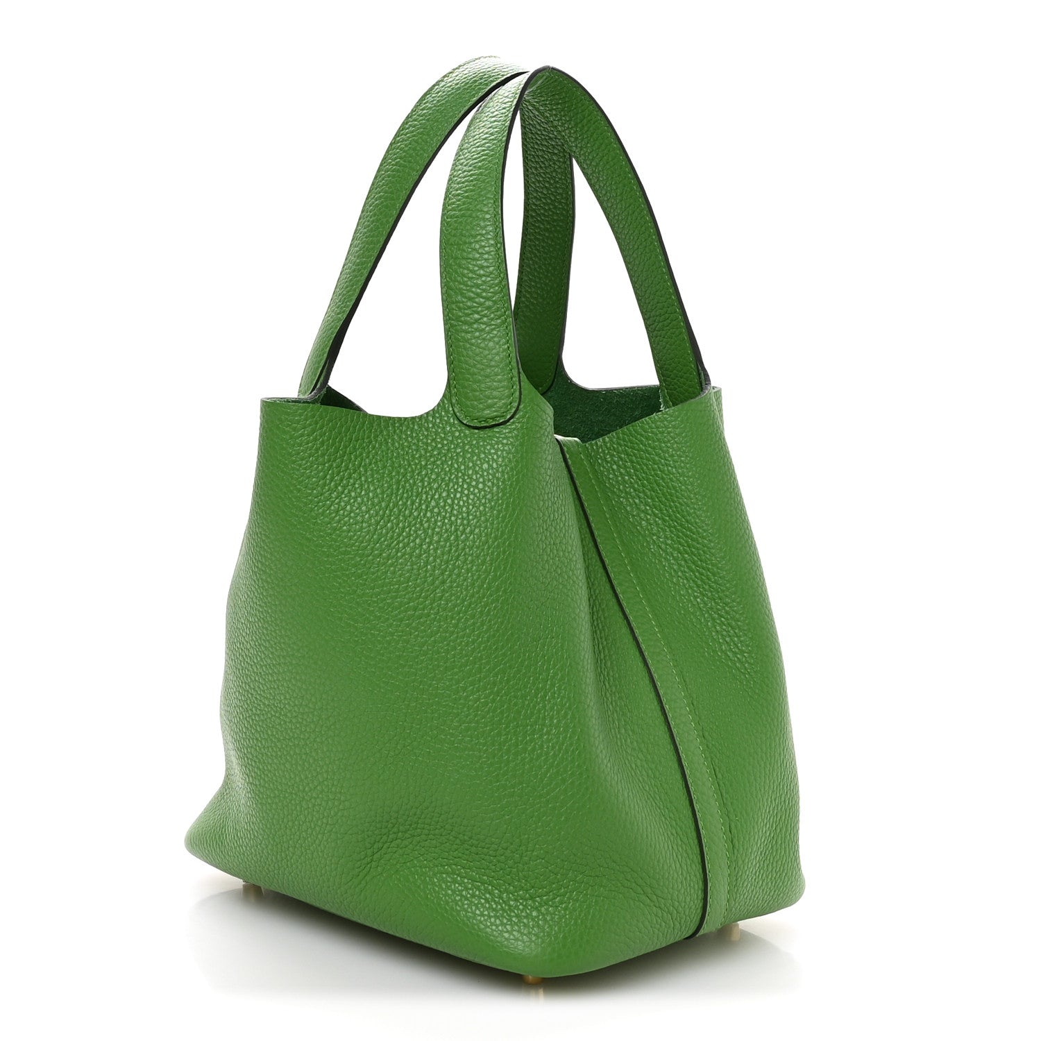 Hermes Taurillon Clemence Picotin Lock 22 MM Vert Yucca 3 of 12