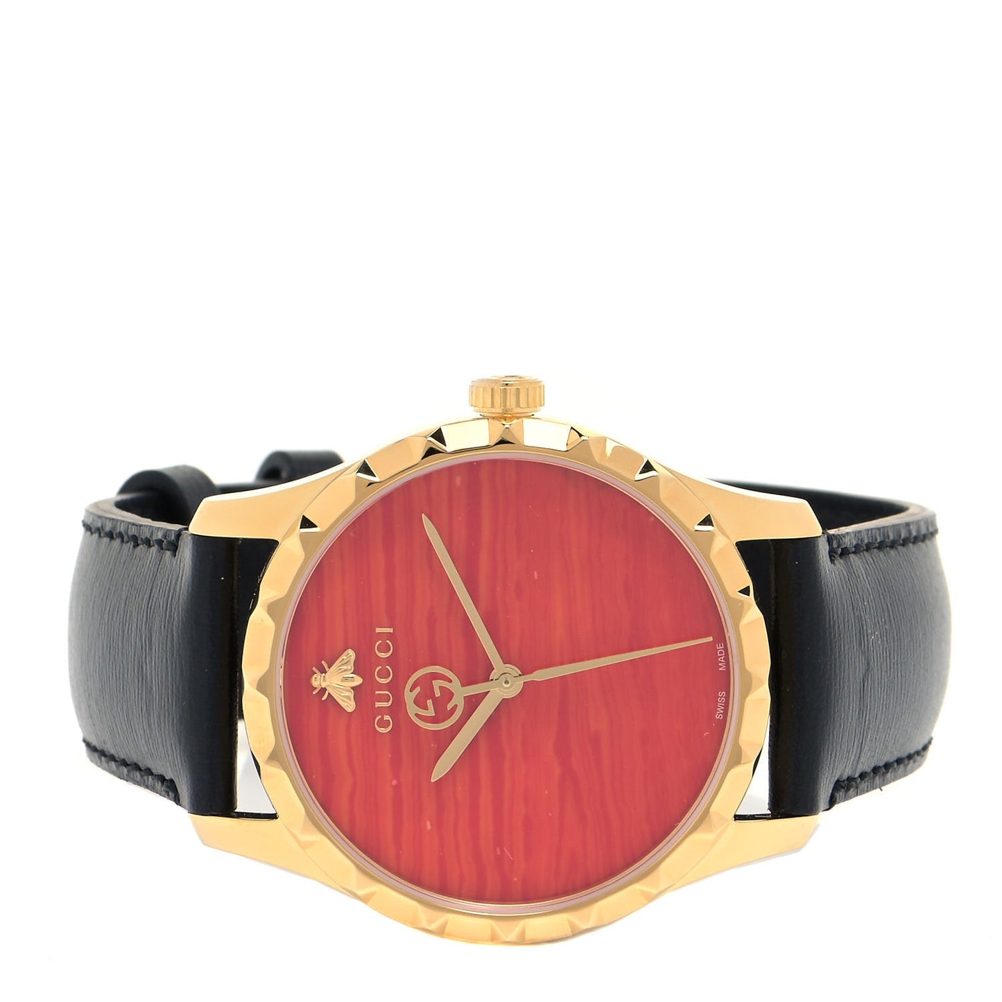 Stainless Steel Calfskin 38mm G-Timeless Quartz Watch Coral