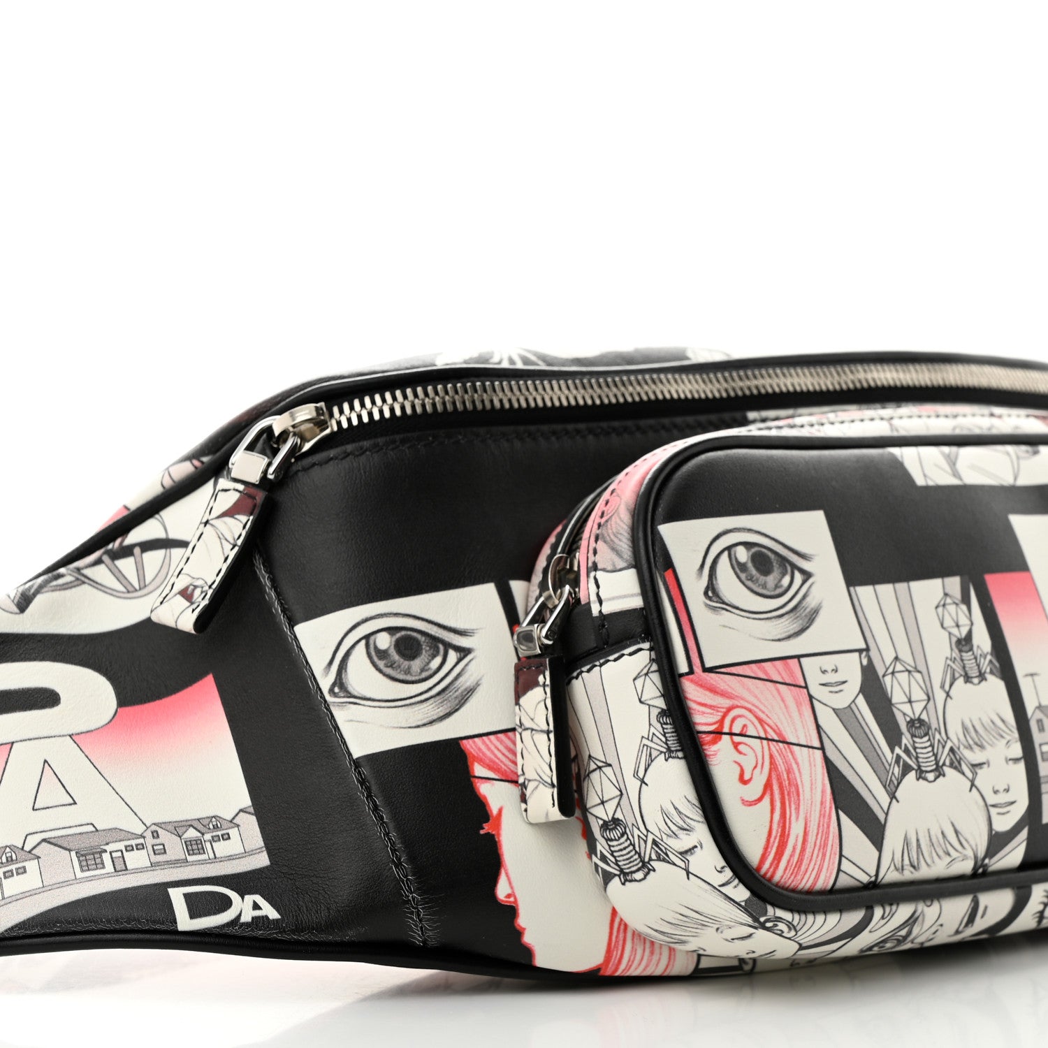 Prada X JAMES JEAN Vitello DNA Flat Belt Bag Black 9 of 13