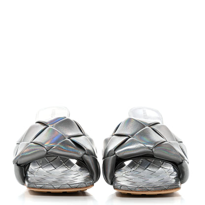 Bottega Veneta Laser Nappa Maxi Intrecciato Lido 90mm Mule Sandals 36 Oyster 2 of 7
