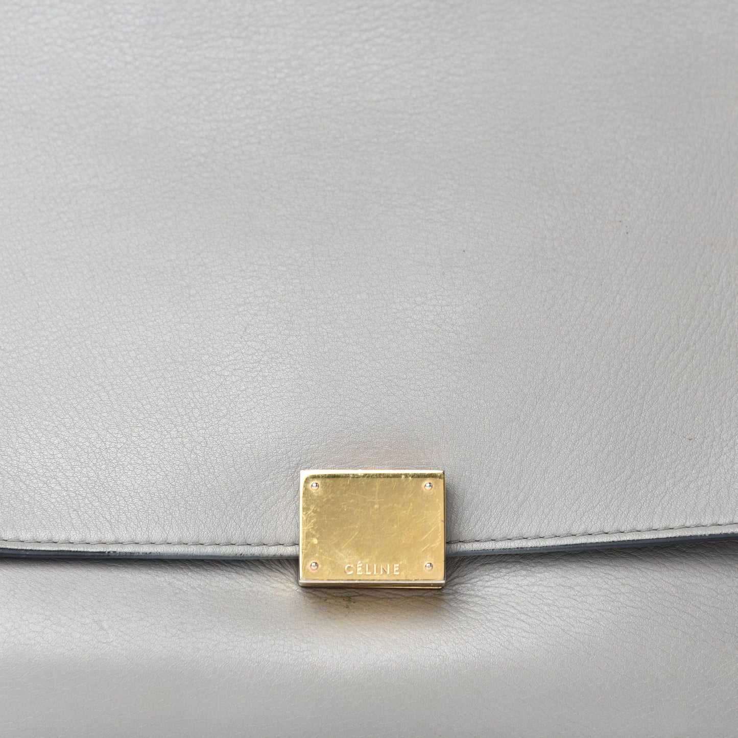 Drummed Calfskin Suede Medium Trapeze