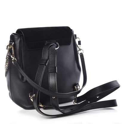 Chloe Suede Calfskin Small Faye Backpack Black 3 of 14
