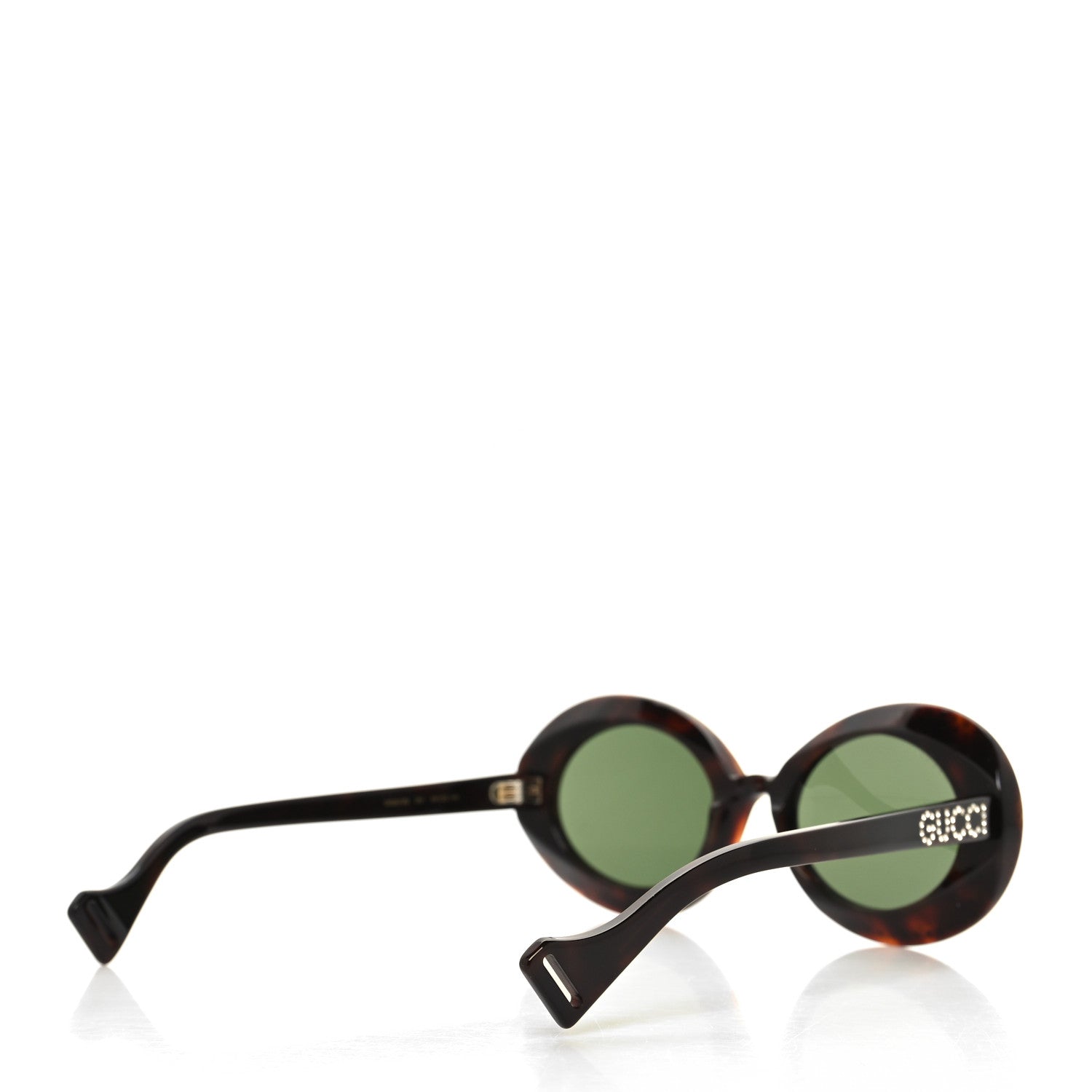 Gucci Acetate Crystal Round Sunglasses GG0618S Tortoiseshell 4 of 6
