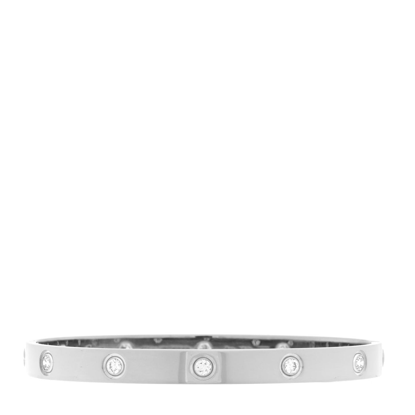 18K White Gold 10 Diamond LOVE Bracelet 18