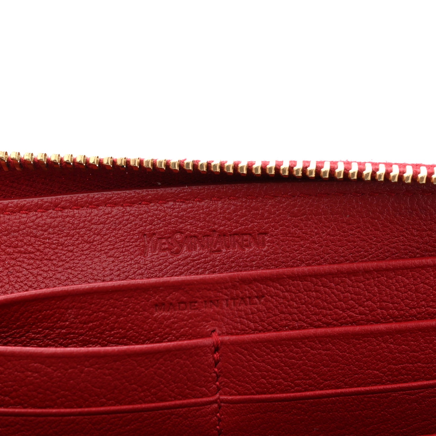 Chevre Belle De Jour Zip Around Wallet Rouge Orient
